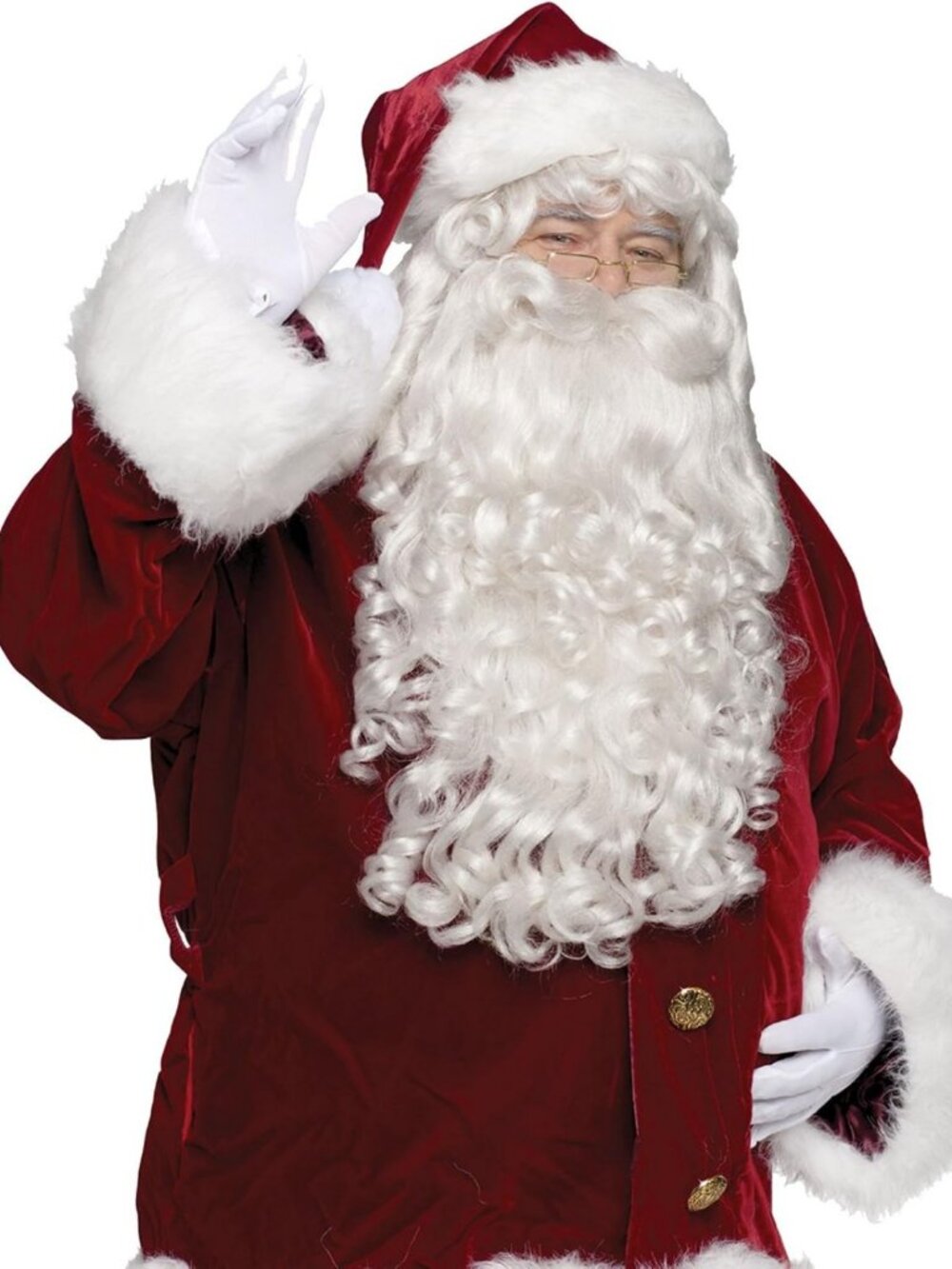 Deluxe Santa Claus Wig & Beard Set | Holiday Costume Accessory for Christmas Fun
